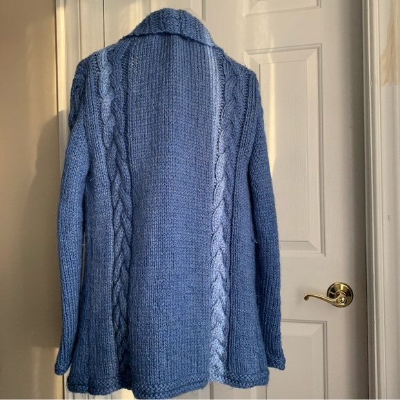 Hand crafted Knit Medium Sweater Cardigan - Picture 3 of 4